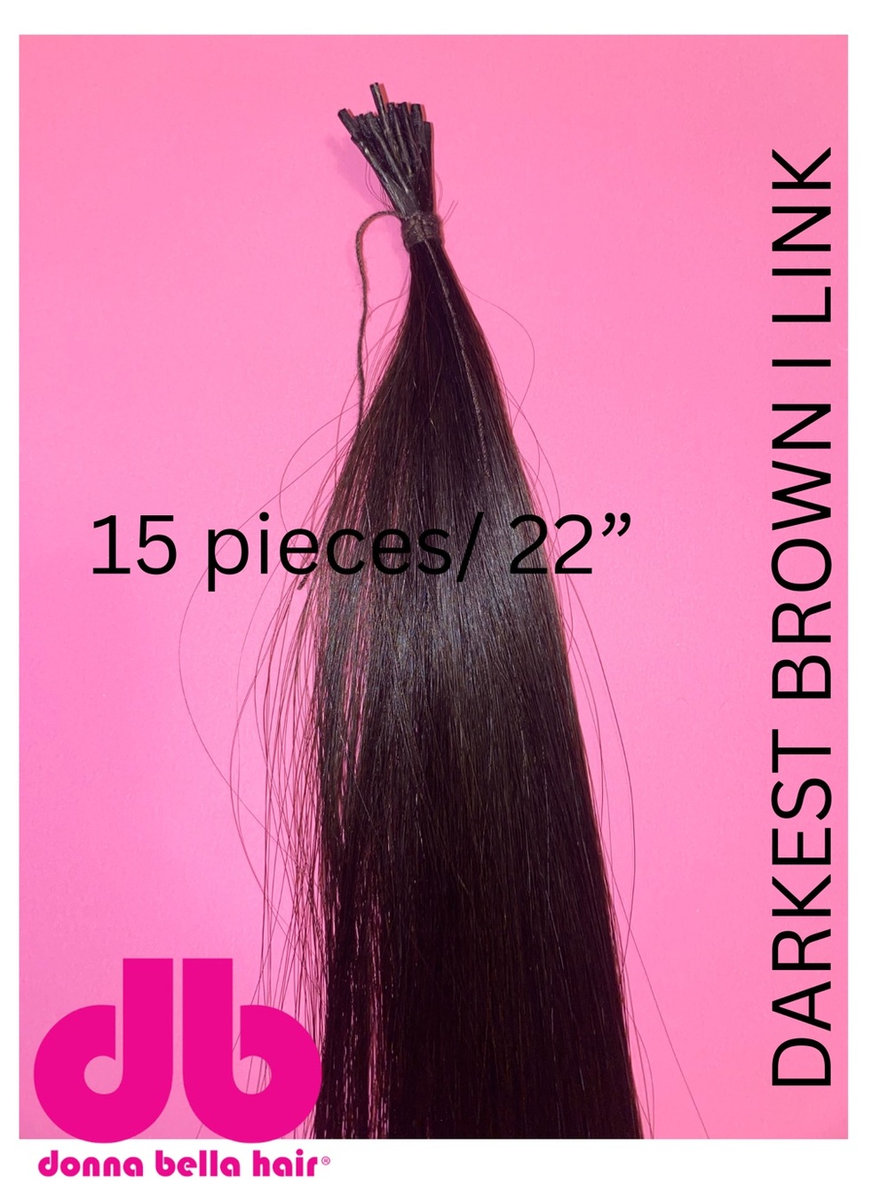 DONNA BELLA I-LINK STRAIGHT #2 NATURAL DARKEST BROWN 15PCS
